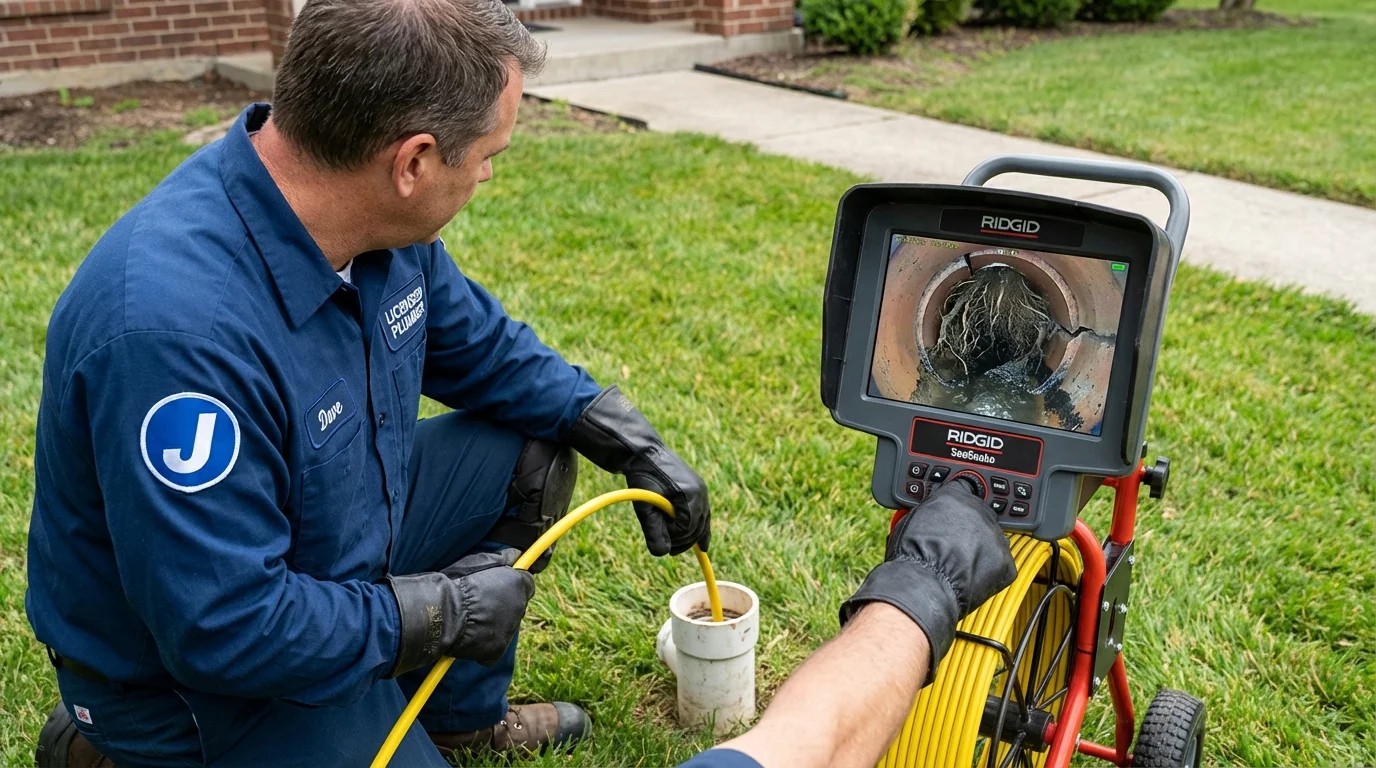 Sewer camera inspection being performed by Johns Plumbing LLC in Pahrump
